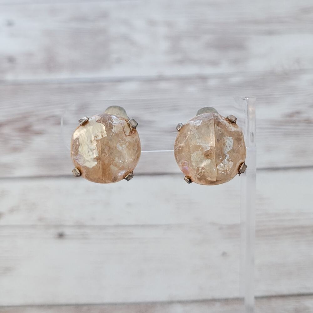 Vintage Zentall Clip On Earrings - Fair Condition
